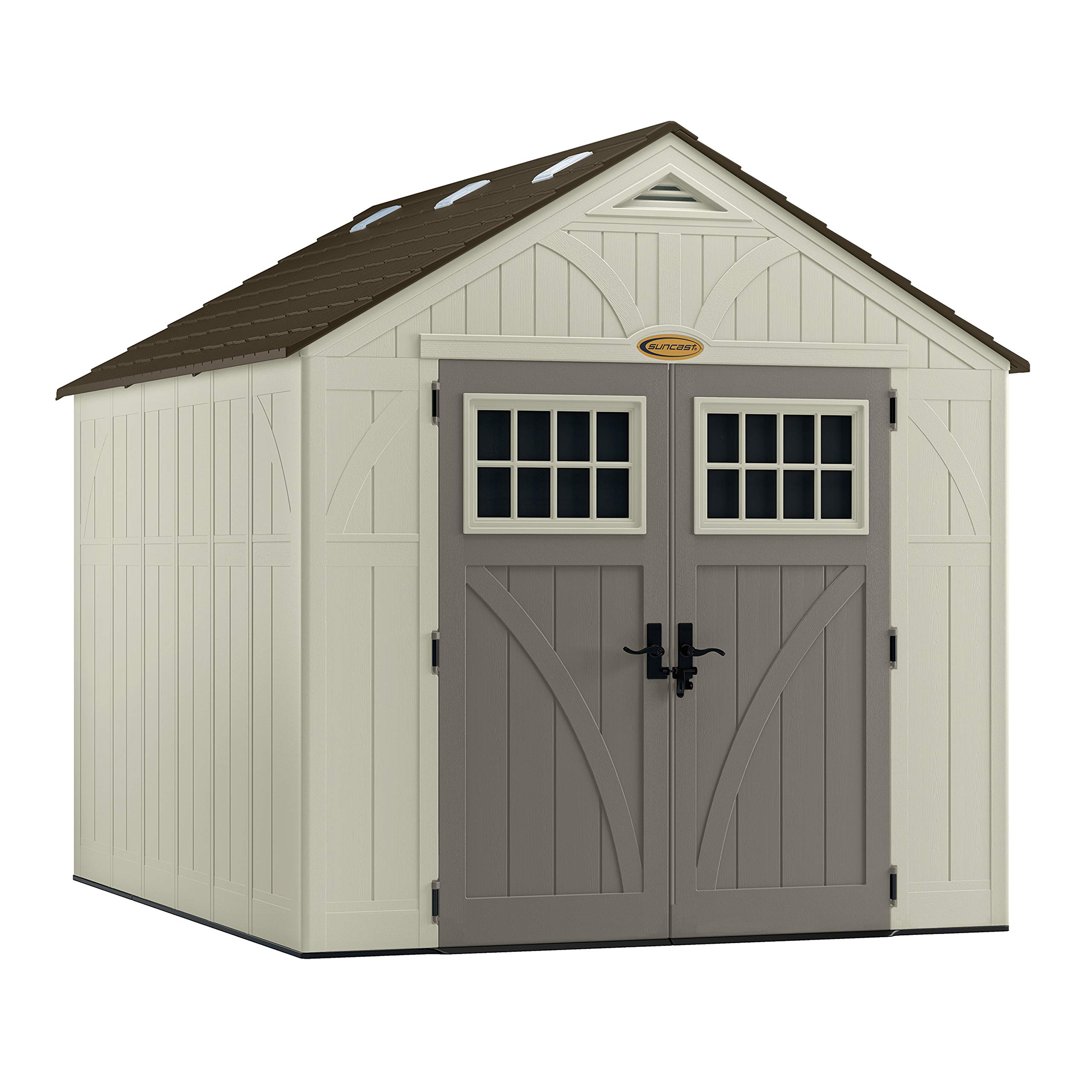 【Storage Shed】【BS】8' x 10' Heavy-Duty Resin Tremont Storage Shed, Vanilla