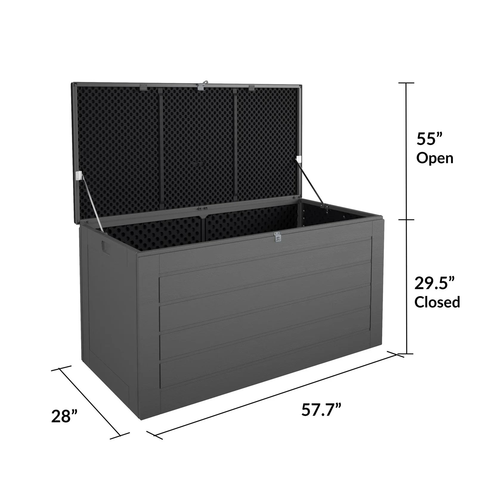 【Storage Shed】180 Gallon Water Resistant Plastic Lockable Deck Box