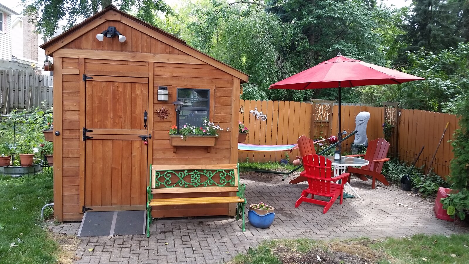 【Storage Shed】8x8 ft Cedar Wood Sunshed Garden Shed