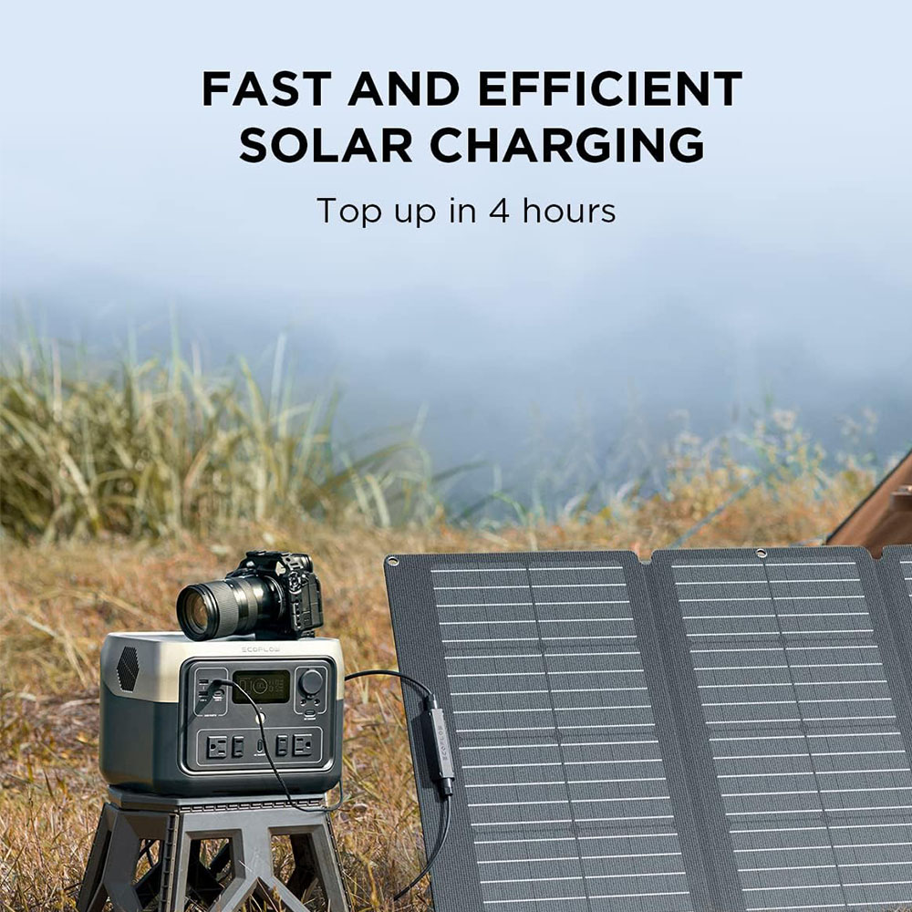 EF ECOFLOW RIVER 2 Max Solar Generator 512Wh Long Life LiFePO4 Portable Power Station and 160W Solar Panel