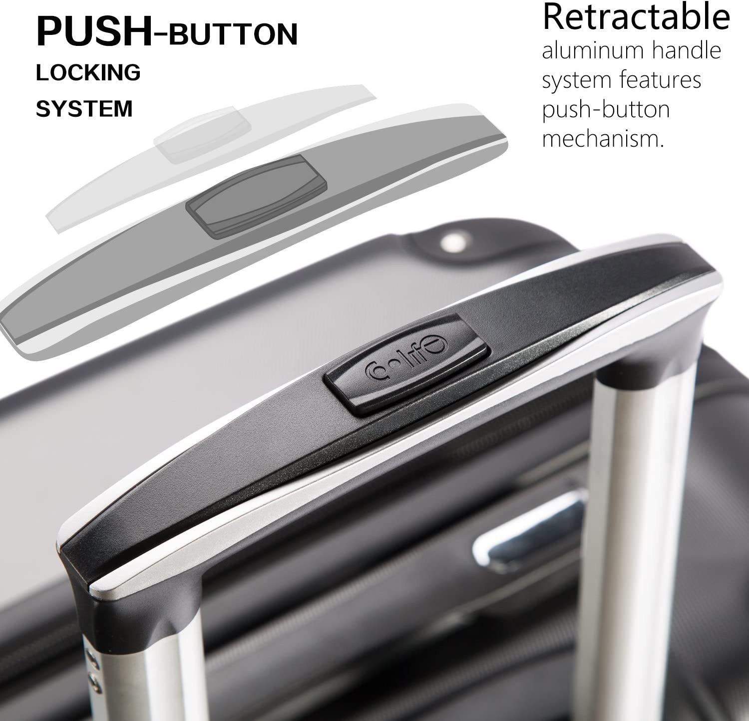 Coolife Luggage Expandable Suitcase 3 Piece Set with TSA Lock Spinner 20in24in28in