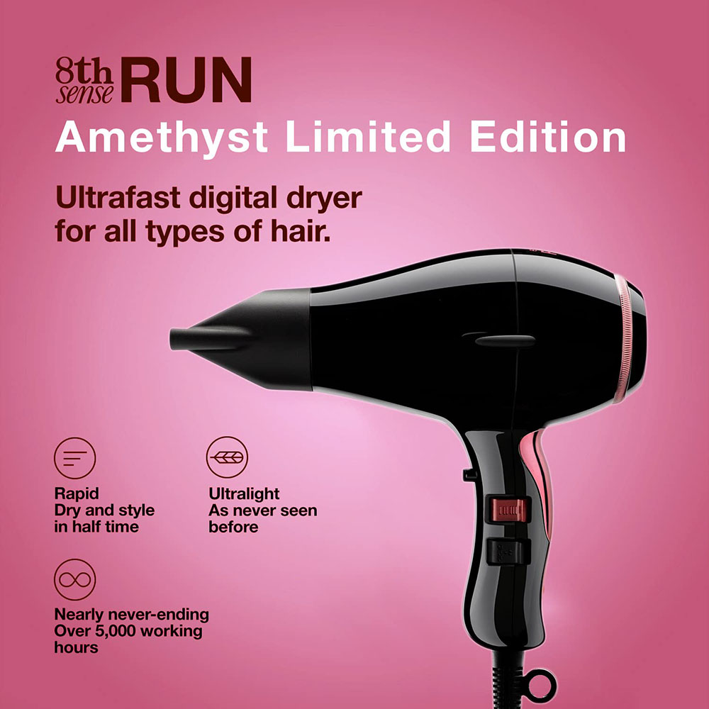 Elchim 8th Sense RUN: Professional Ultralight Hair Dryer, Fast Drying