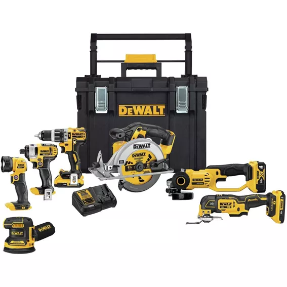 DeWALT DCKTS781D2M1 20V MAX Cordless Li-Ion 7 Tool Combo Kit w/Tough System