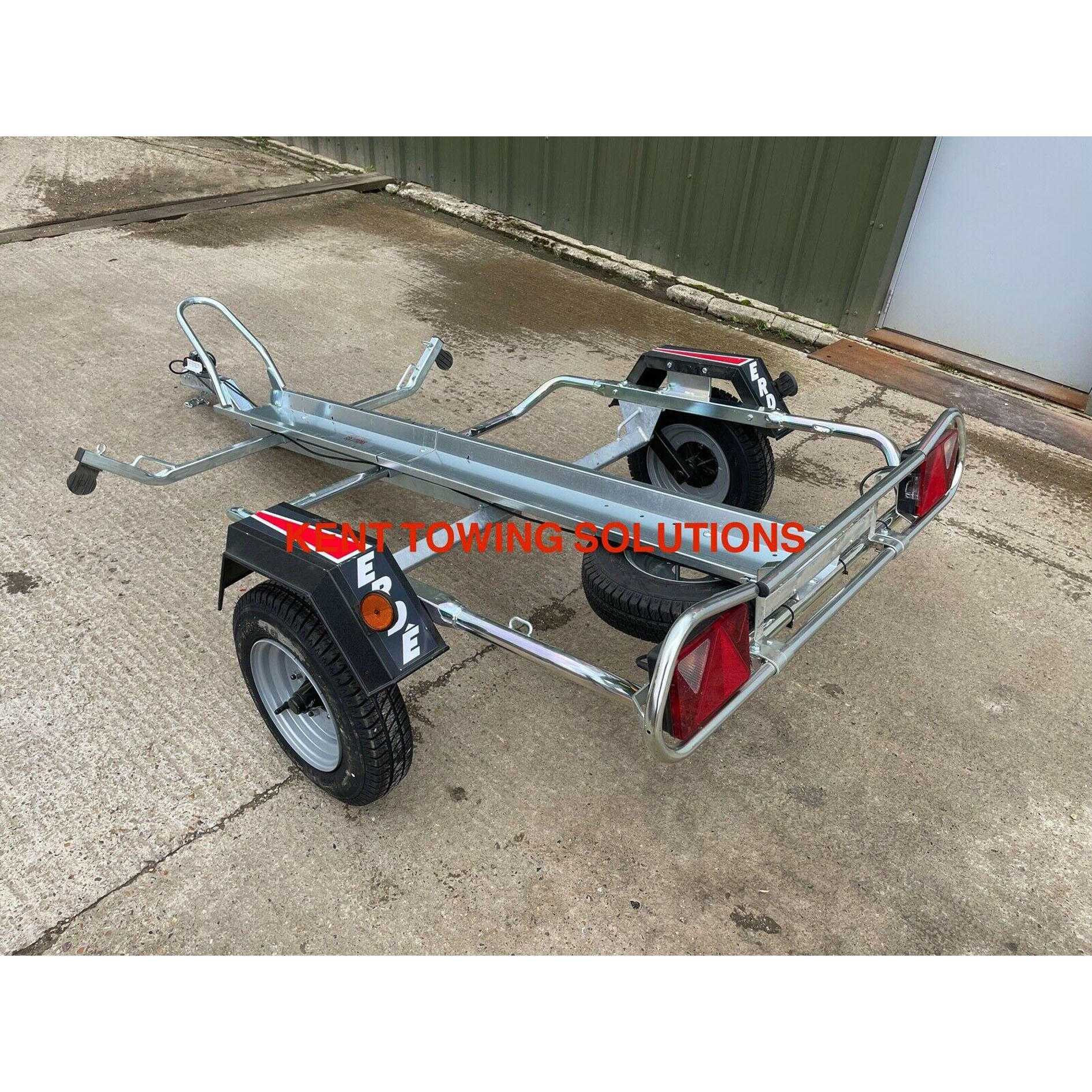 New ERDE PM310 Single Motorcycle Motorcycle Bicycle Trailer 300KG MGW + Spare Tire
