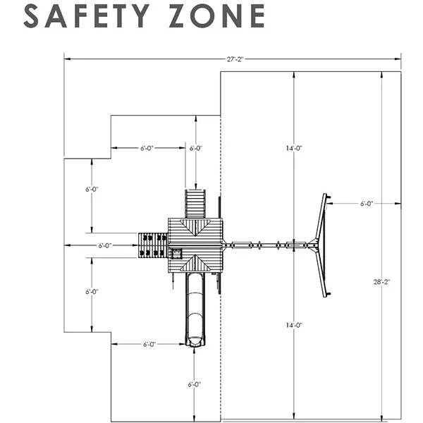 WOODEN SWING SET WITH WOODEN ROOF, TWO SWINGS, SLIDING