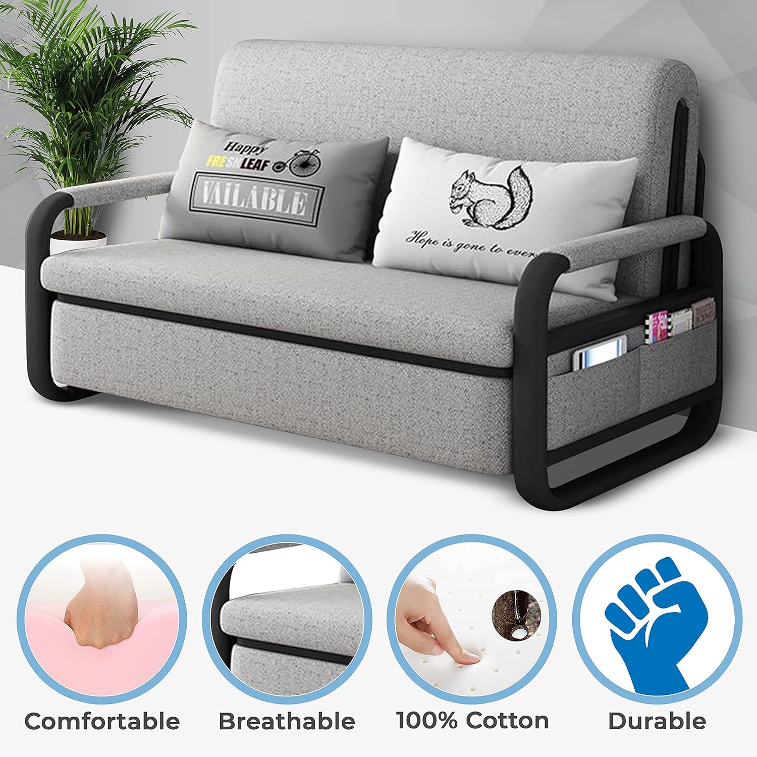 UNICORN FURNITURE Sofa bed with storage space, multifunctional sofa bed