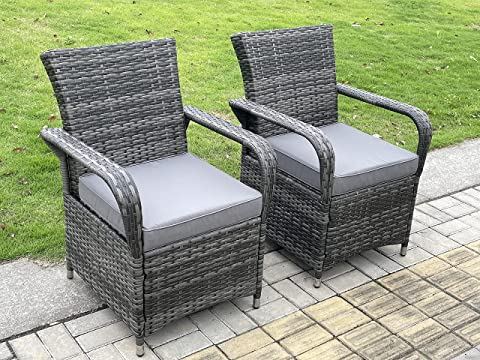 4 Seat Round Rattan Dining Table Chair Garden Furniture
